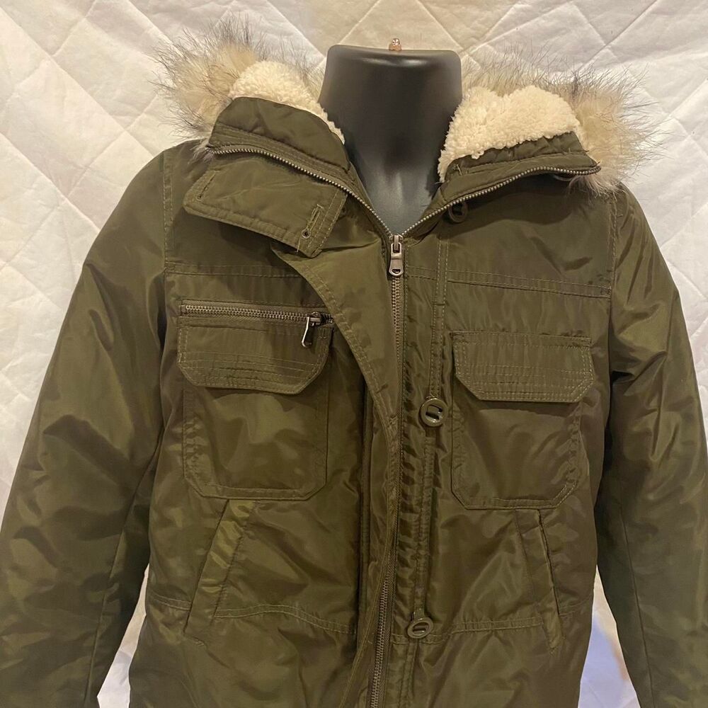 Mossimo Women's Khaki and Green Coat